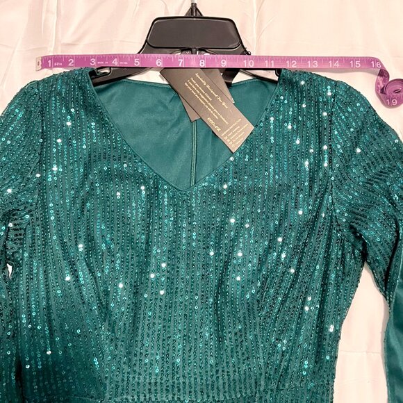 Lace Sequin Prom Evening Dress for wedding Guest, Coctail or formal - Picture 6 of 10